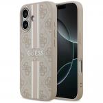 Carcasa Guess 4G Printed Stripes cu MagSafe compatibila cu iPhone 17, Roz 4 - lerato.ro