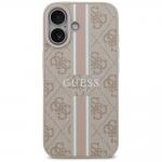 Carcasa Guess 4G Printed Stripes cu MagSafe compatibila cu iPhone 17, Roz 2 - lerato.ro