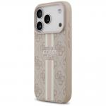 Carcasa Guess 4G Printed Stripes cu MagSafe compatibila cu iPhone 17 Pro, Roz 3 - lerato.ro
