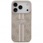 Carcasa Guess 4G Printed Stripes cu MagSafe compatibila cu iPhone 17 Pro, Roz 2 - lerato.ro