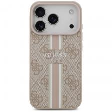 Carcasa Guess 4G Printed Stripes cu MagSafe compatibila cu iPhone 17 Pro, Roz