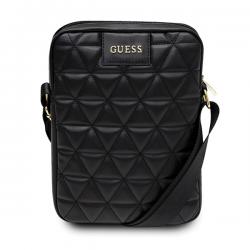Geanta universala Guess Quilted compatibila cu tablete si dispozitive de pana la 10 inch, Negru
