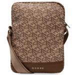 Geanta universala Guess GCube Stripe compatibila cu dispozitive de pana la 10 inch, Maro 2 - lerato.ro