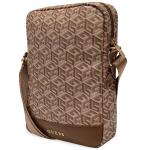Geanta universala Guess GCube Stripe compatibila cu dispozitive de pana la 10 inch, Maro 3 - lerato.ro