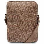Geanta universala Guess GCube Stripe compatibila cu dispozitive de pana la 10 inch, Maro 4 - lerato.ro