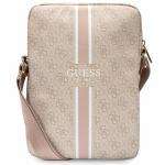 Geanta universala Guess 4G Stripes compatibila cu dispozitive de pana la 10 inch, Roz 2 - lerato.ro