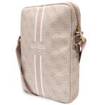 Geanta universala Guess 4G Stripes compatibila cu dispozitive de pana la 10 inch, Roz 3 - lerato.ro
