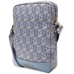 Geanta universala Guess GCube Stripe compatibila cu dispozitive de pana la 10 inch, Albastru 3 - lerato.ro