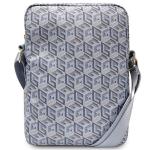 Geanta universala Guess GCube Stripe compatibila cu dispozitive de pana la 10 inch, Albastru 4 - lerato.ro