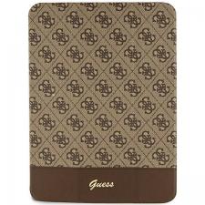 Husa Guess 4G Stripe Allover compatibila cu iPad 10.9 inch 2022, Maro