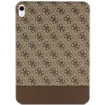 Husa Guess 4G Stripe Allover compatibila cu iPad 10.9 inch 2022, Maro 3 - lerato.ro