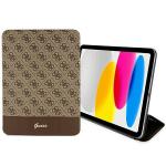 Husa Guess 4G Stripe Allover compatibila cu iPad 10.9 inch 2022, Maro 4 - lerato.ro