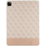 Husa Guess 4G Stripe Allover compatibila cu iPad Pro 12.9 inch, Roz 3 - lerato.ro