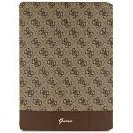 Husa Guess 4G Stripe Allover compatibila cu iPad Pro 12.9 inch, Maro 2 - lerato.ro