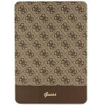 Husa Guess 4G Stripe Allover compatibila cu iPad 10.2 inch 2019-2021, Maro 2 - lerato.ro