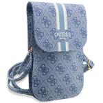 Geanta universala Guess 4G Stripe, 19 x 11.5 x 2 cm, 5 compartimente, Albastru 4 - lerato.ro