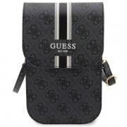 Geanta universala Guess 4G Stripe, 19 x 11.5 x 2 cm, 5 compartimente, Negru