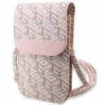 Geanta universala Guess GCube Stripe, 19 x 11.5 x 2 cm, 6 compartimente, Roz 3 - lerato.ro
