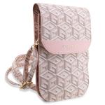 Geanta universala Guess GCube Stripe, 19 x 11.5 x 2 cm, 6 compartimente, Roz 4 - lerato.ro