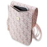 Geanta universala Guess GCube Stripe, 19 x 11.5 x 2 cm, 6 compartimente, Roz 5 - lerato.ro