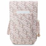 Geanta universala Guess GCube Stripe, 19 x 11.5 x 2 cm, 6 compartimente, Roz 6 - lerato.ro