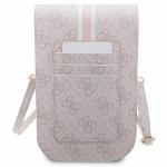 Geanta universala Guess 4G Stripes, 19 x 11.5 x 2 cm, 5 compartimente, Roz 6 - lerato.ro