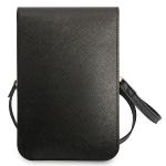 Geanta universala Guess Saffiano Triangle, 16 x 10 cm, 6 compartimente, Negru 6 - lerato.ro