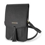 Geanta universala Guess Saffiano Look, 16 x 10 cm, 2 compartimente, Negru 2 - lerato.ro