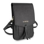Geanta universala Guess Saffiano Look, 16 x 10 cm, 2 compartimente, Negru 4 - lerato.ro