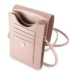 Geanta universala Guess Saffiano Look, 16 x 10 cm, 2 compartimente, Roz 5 - lerato.ro