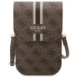 Geanta universala Guess 4G Stripes, 19 x 11.5 x 2 cm, 5 compartimente, Maro 2 - lerato.ro