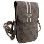 Geanta universala Guess 4G Stripes, 19 x 11.5 x 2 cm, 5 compartimente, Maro 4 - lerato.ro