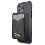 Portofel magnetic Guess Wallet 4G Triangle, Compatibil MagSafe, Gri 3 - lerato.ro