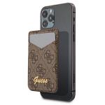 Portofel magnetic Guess Wallet 4G Triangle, Compatibil MagSafe, Maro 4 - lerato.ro