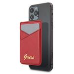 Portofel magnetic Guess Saffiano, Compatibil MagSafe, Rosu 4 - lerato.ro