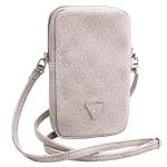 Geanta universala Guess Zip 4G Triangle, 19 x 12 x 3.8 cm, 1 compartiment, Roz 4 - lerato.ro
