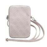Geanta universala Guess Zip 4G Triangle, 19 x 12 x 3.8 cm, 1 compartiment, Roz 5 - lerato.ro