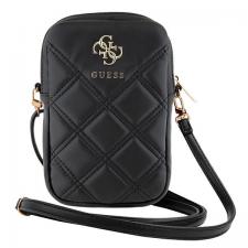 Huse universale / waterproof pentru telefoane, Geanta universala Guess Zip Quilted 4G, 19 x 12 x 3.8 cm, 1 compartiment, Negru, lerato.ro