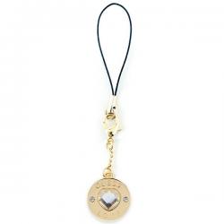 Snur pentru carcase Guess Heart Diamond Charm cu Rhinestones, Gold