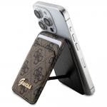 Portofel magnetic Guess 4G Classic Logo cu Stand, Compatibil MagSafe, Maro 4 - lerato.ro