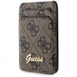 Portofel magnetic Guess 4G Classic Logo cu Stand, Compatibil MagSafe, Maro 3 - lerato.ro