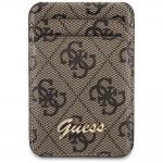 Portofel magnetic Guess 4G Classic Logo cu Stand, Compatibil MagSafe, Maro 2 - lerato.ro