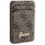 Portofel magnetic Guess 4G Classic Logo cu Stand, Compatibil MagSafe, Maro 5 - lerato.ro