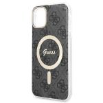 Set Guess 4G Print, Carcasa cu MagSafe si Incarcator Wireless, compatibil cu iPhone 11, Negru 7 - lerato.ro