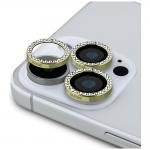 Set protectie 2in1 Guess BP Rhinestone, 1x folie sticla ecran + 1x folie sticla camera foto, compatibil cu iPhone 16 Pro, Gold 3 - lerato.ro