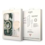 Set Guess Jungle, Carcasa cu MagSafe si Incarcator Wireless, compatibil cu iPhone 14 Pro, Verde 11 - lerato.ro