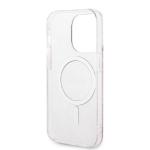 Set Guess Jungle, Carcasa cu MagSafe si Incarcator Wireless, compatibil cu iPhone 14 Pro, Roz 8 - lerato.ro