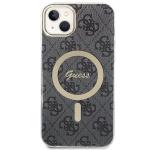 Set Guess 4G Print, Carcasa cu MagSafe si Incarcator Wireless, compatibil cu iPhone 14 Plus / 15 Plus, Negru 4 - lerato.ro