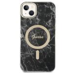 Set Guess Marble, Carcasa cu MagSafe si Incarcator Wireless, compatibil cu iPhone 14 Plus / 15 Plus, Negru 4 - lerato.ro