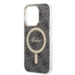 Set Guess 4G Print, Carcasa cu MagSafe si Incarcator Wireless, compatibil cu iPhone 14 Pro Max, Negru 7 - lerato.ro